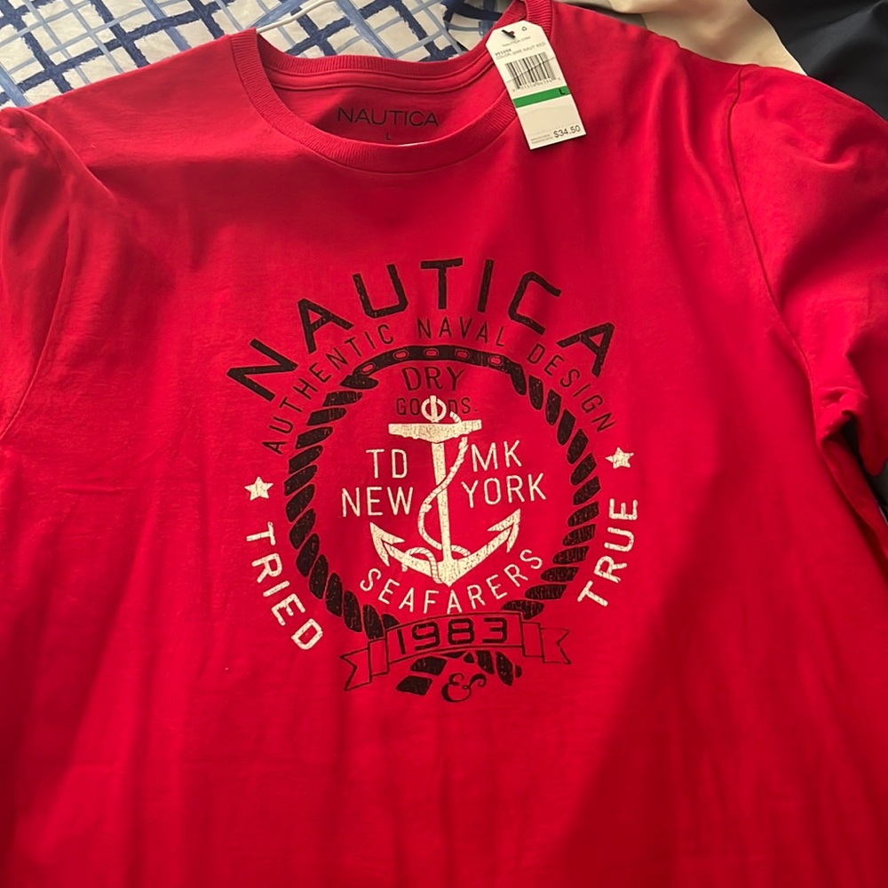Red Nautica Tee never worn